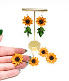 Sunflower & Leaf Dangles PRE-ORDER