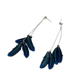 Raven Feather Dangle Earrings