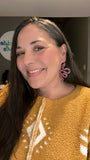 Anya Snake Earrings - Wine Autumn Floral