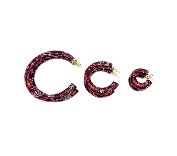 Becca Hoops - Wine Autumn Floral