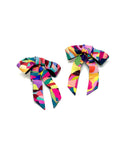 Bow Earrings - Rainbow Scraps