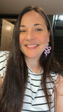 Anya Snake Earrings - Pink and Green Flora
