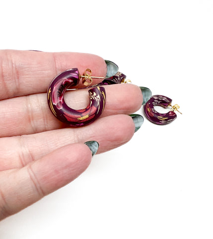 Becca Hoops - Wine Autumn Floral