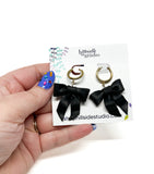 Black Bow Earrings