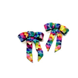 Bow Earrings - Rainbow Prism
