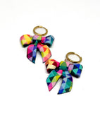 Bow Earrings - Rainbow Prism