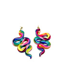Anya Snake Earrings - Rainbow Prism