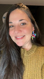 Anya Snake Earrings - Rainbow Prism
