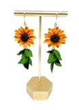 Sunflower & Leaf Dangles PRE-ORDER