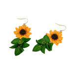 Sunflower & Leaf Dangles PRE-ORDER