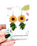 Sunflower & Leaf Dangles PRE-ORDER