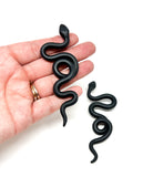 Black Statement Snake Studs - Large