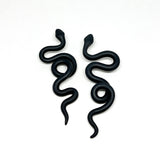 Black Statement Snake Studs - Large