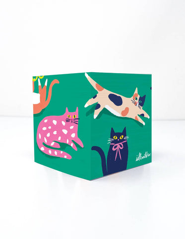 Cats Sticky Note Cube