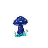 Blue Mushroom Sticker