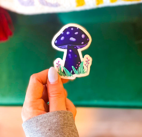 Blue Mushroom Sticker