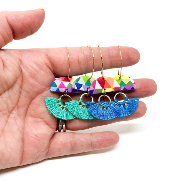 Parker Earrings - Rainbow Prism