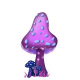 Purple Mushroom Sticker