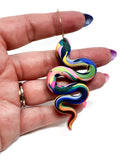 Anya Snake Earrings - Rainbow Scraps