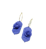 Lilith Floral Dangles - Periwinkle