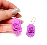 Lilith Floral Dangles - Orchid