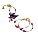 Autumn Floral Moth Necklace