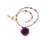 Autumn Rose Beaded Necklace