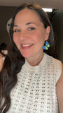 Butterfly Dangles:  Blue Green Ombre
