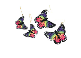 Butterfly Dangles:  Rainbow Ombre