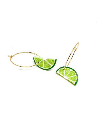 Lime Slice Hoops