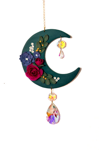 Floral Moon Sun Catcher Wall Hanging Two