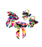 Bow Earrings - Rainbow Scraps