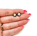White Daisy Studs