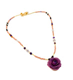 Autumn Rose Beaded Necklace