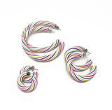 Rainbow Candy Cane Hoops