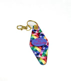 F*ck the Patriarchy Keychain - Rainbow Prism