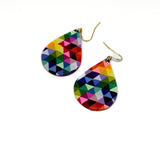 Teardrop Dangles - Rainbow Prism