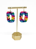 Rainbow Prism Organic Oval Dangles