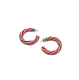 Peppermint Candy Cane Hoops