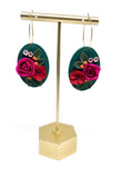 Oval Floral Dangles