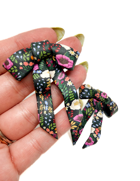 Bow Earrings - Floral Dreams