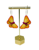 Butterfly Dangles:  Yellow/Pink