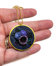 Moody Floral Pendant Necklace