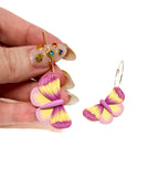 Moth Dangles: Pink & Yellow