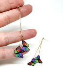 Double Butterfly Dangles - Rainbow v.2