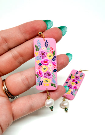 Summer Bouquet Pearl Dangles