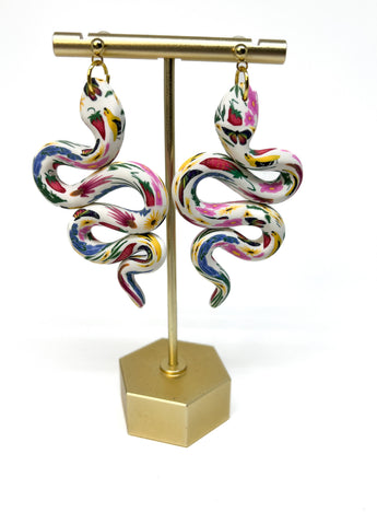 Anya Snake Earrings - Summer Garden