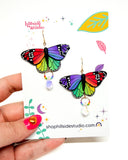 Rainbow Butterfly Dangles v.2