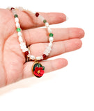 Floral Pendant & Pearl Beaded Necklace