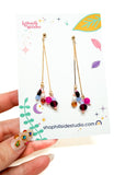 Autumn Beaded Dangle Earrings